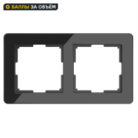 Рамка для розеток и выключателей Werkel W0022708 2 поста цвет черный