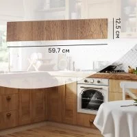 Фасад для кухонного ящика Рошаль 59.7x12.5 см Delinia ID ЛДСП цвет темное дерево