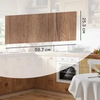 Фасад для кухонного шкафа Рошаль 59.7x25.3 см Delinia ID ЛДСП цвет темное дерево