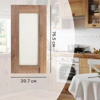Фасад-витрина кухонного шкафа Рошаль 39.7x76.5 см Delinia ID ЛДСП цвет темное дерево