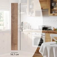 Фасад для кухонного шкафа Рошаль 14.7x102.1 см Delinia ID ЛДСП цвет темное дерево