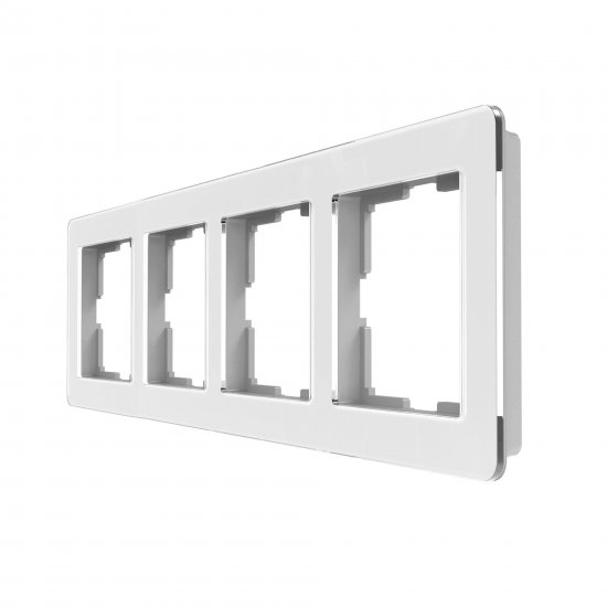 Рамка для розеток и выключателей Werkel W0042701 4 поста цвет белый