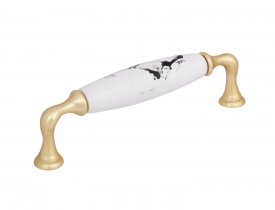 Мебельная ручка-скоба Casalingo матовое золото 128 мм