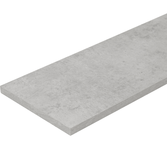 Деталь мебельная ЛДСП 1200x300x16 мм кромка со всех сторон цвет бетон светло-серый