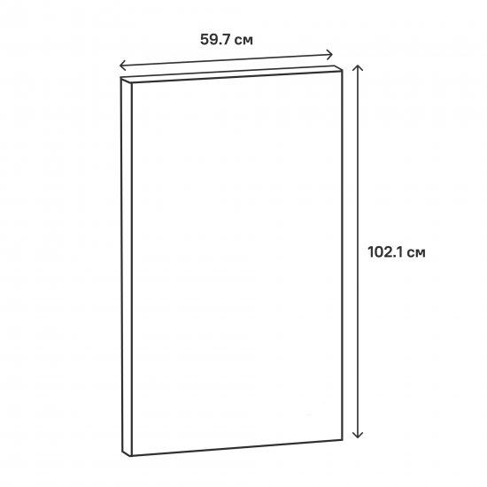 Фасад кухонного шкафа Верея 59.7x102.1 см DELINIA ID ЛДСП цвет Светлое дерево