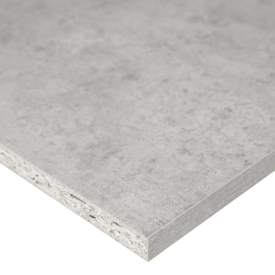 Деталь мебельная ЛДСП 2700x500x16 мм кромка с длинных сторон цвет бетон светло-серый