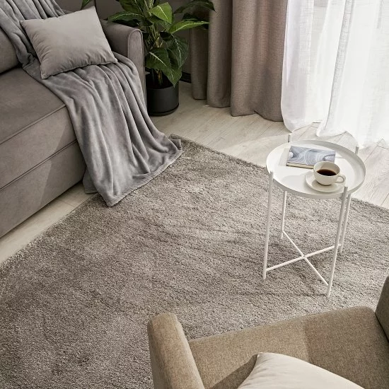 Ковер полипропилен Inspire Shaggy Bosfor 80x150 см цвет светло-серый