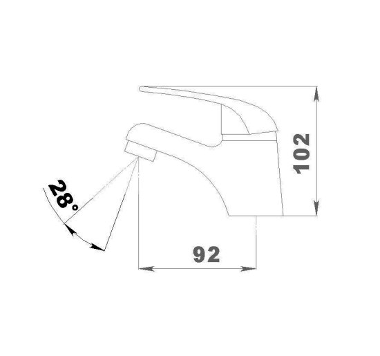 Смеситель для раковины однорычажный цвет хром