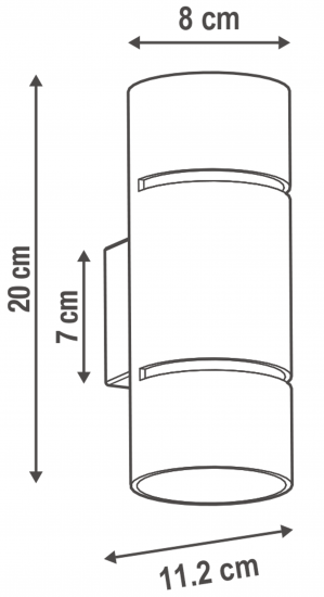 Настенный светильник светодиодный Inspire Tubbo желтый свет цвет белый