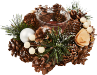 Новогодняя фигурка Подсвечник с шишками