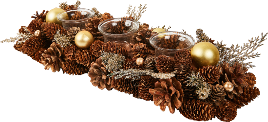 Новогодняя фигурка Подсвечник с шишками