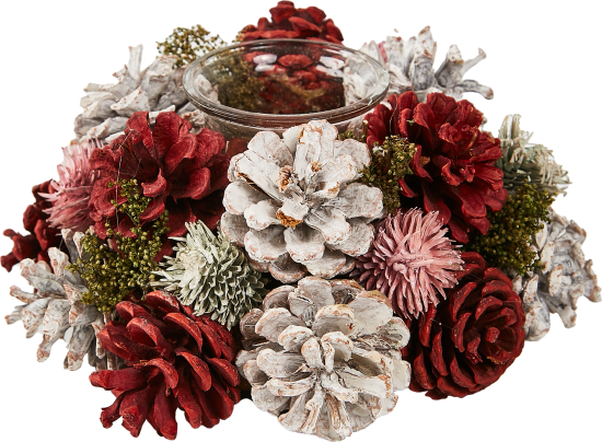 Новогодняя фигурка Подсвечник с шишками