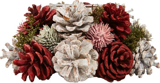 Новогодняя фигурка Подсвечник с шишками