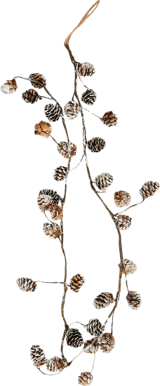 Декоративное украшение из сосновых шишек 120x6x3 см