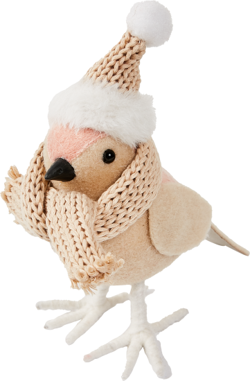 Декоративное украшение Птица 17 см цвет розовый