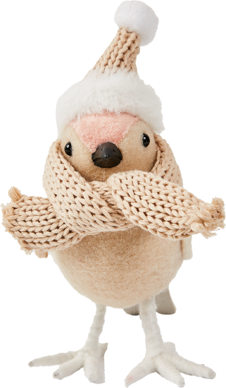 Декоративное украшение Птица 17 см цвет розовый