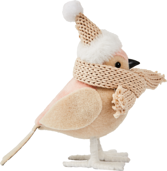 Декоративное украшение Птица 17 см цвет розовый