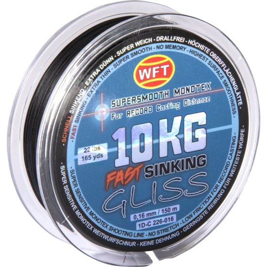 Плетеная леска WFT KG GLISS SINKING Black
