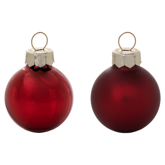 Набор новогодних шаров Christmas ø3 см цвет красный 20 шт.