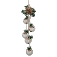 Декоративное украшение Связка новогодних шаров 6x6x47 см цвет золотой