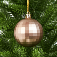 Елочное украшение Шар-диско Christmas ø6 см цвет коричневый