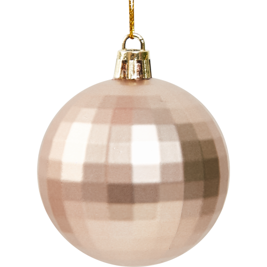 Елочное украшение Шар-диско Christmas ø6 см цвет коричневый