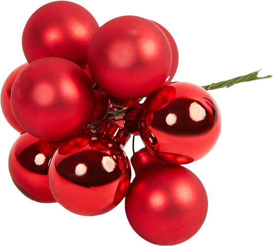 Елочная игрушка Шар 4x8 цвет красный 10 шт.