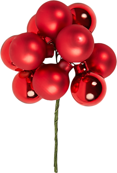 Елочная игрушка Шар 4x8 цвет красный 10 шт.