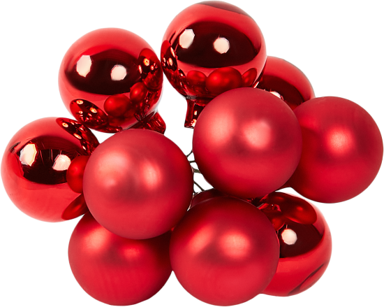 Елочная игрушка Шар 4x8 цвет красный 10 шт.