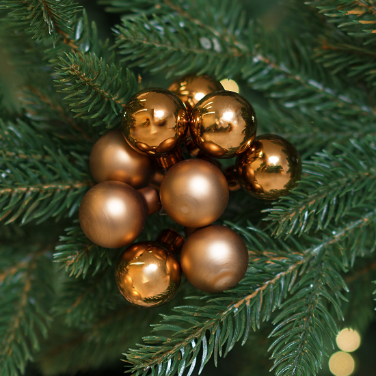 Елочная игрушка Шар 4x8 цвет коричневый 10 шт.