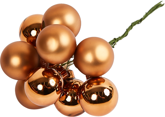 Елочная игрушка Шар 4x8 цвет коричневый 10 шт.