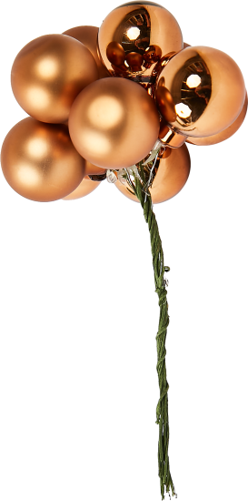 Елочная игрушка Шар 4x8 цвет коричневый 10 шт.