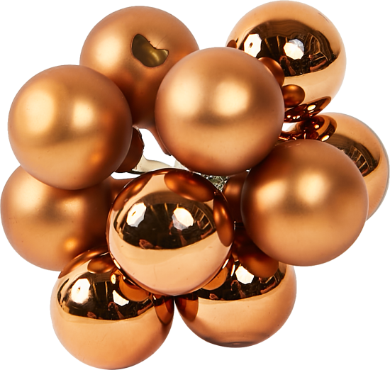 Елочная игрушка Шар 4x8 цвет коричневый 10 шт.