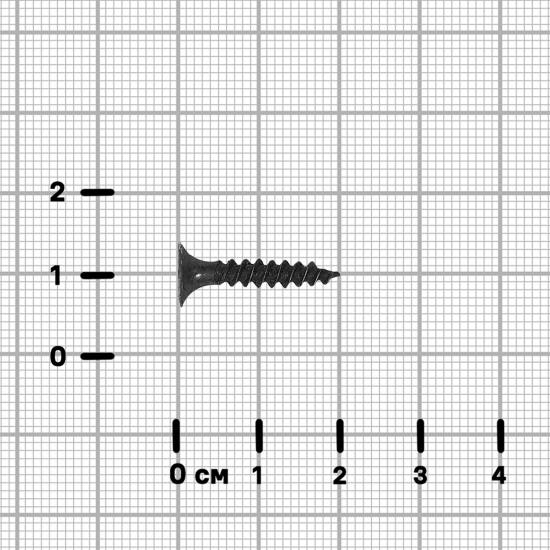 Саморезы по металлу и гипсокартону потайные острые фосфатированные 3.5x20 на вес