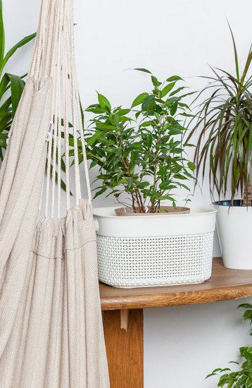 Корзинка для хранения Plast Team Oslo 26.6x22.1x15.1 см овальная цвет молочный