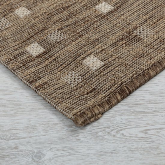 Ковер 1,2х1,7 м прямоугольный Side светло-коричневый безворсовый
