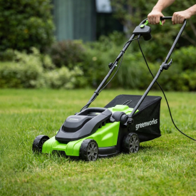 Газонокосилка электрическая Greenworks 2517807 1200 Вт 32 см