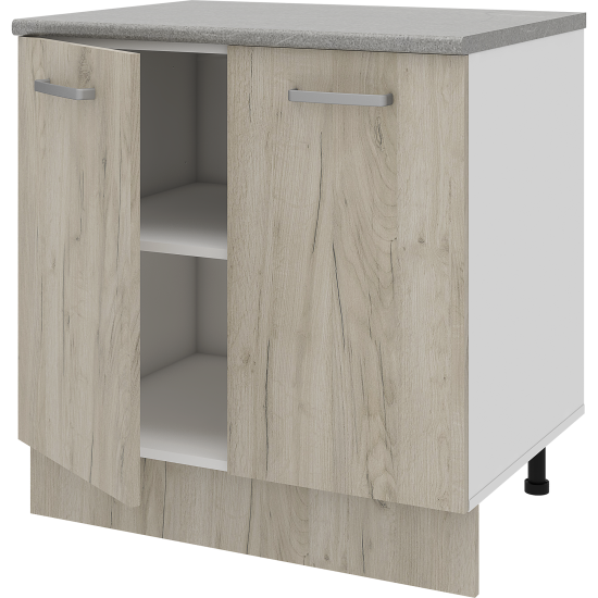 Кухонный шкаф напольный Дейма темная 80x85x60 см ЛДСП цвет коричневый