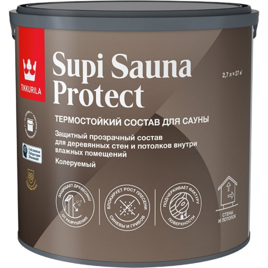 Защитный состав для саун Tikkurila supi sauna protect