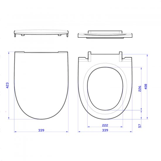 Сиденье для унитаза Dinoplast Mars Статус, Симпл с микролифтом цвет белый