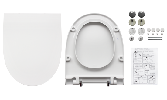 Сиденье для унитаза Dinoplast Mars Статус, Симпл с микролифтом цвет белый