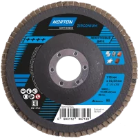 Круг лепестковый торцевой КЛТ2 Norton Р80 115x22.2 мм