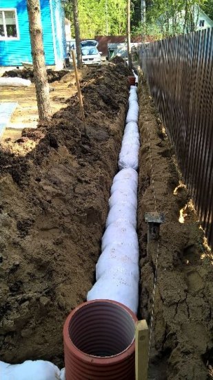 Труба дренажная SoftRock без использования щебня D110/250 3 м