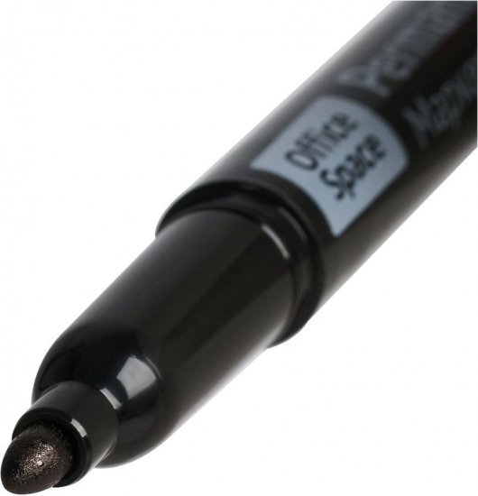 Маркер перманентный Office Space 352144 черный 1 и 3 мм, 2 шт.