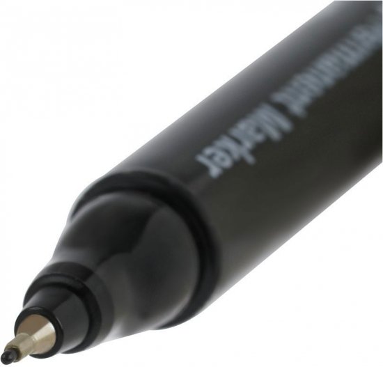 Маркер перманентный двусторонний Office Space 353619 черный 0.5 и 2.2 мм