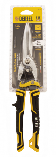Ножницы по металлу прямой рез Denzel 78373 до 1.2 мм, 315 мм