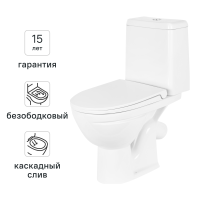 Унитаз-компакт Sensea Симпл безободковый сиденье с микролифтом двойной смыв