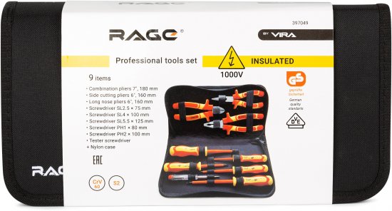 Набор инструментов Rage VDE 397049, 9 предметов
