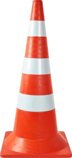 Конус дорожный 750 мм красно-белый