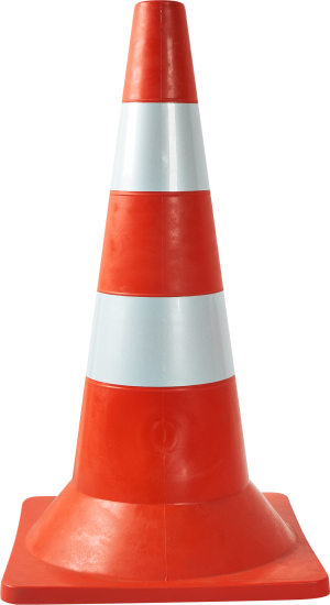 Конус дорожный 520 мм красно-белый